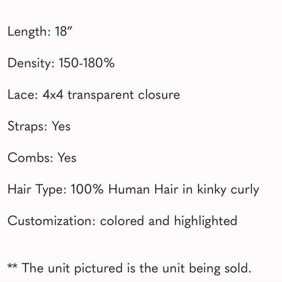 18 inch custom highlighted kinky curly wig| blonde highlight curly wig - Picture 4 of 9